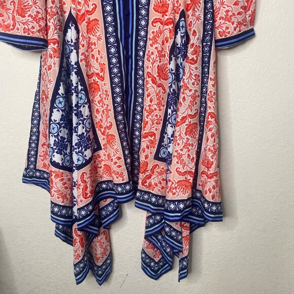 Eliza J Dress Womens Size 10 Bohemian Paisley Print Handkerchief Asymmetrical Co - Picture 4 of 16